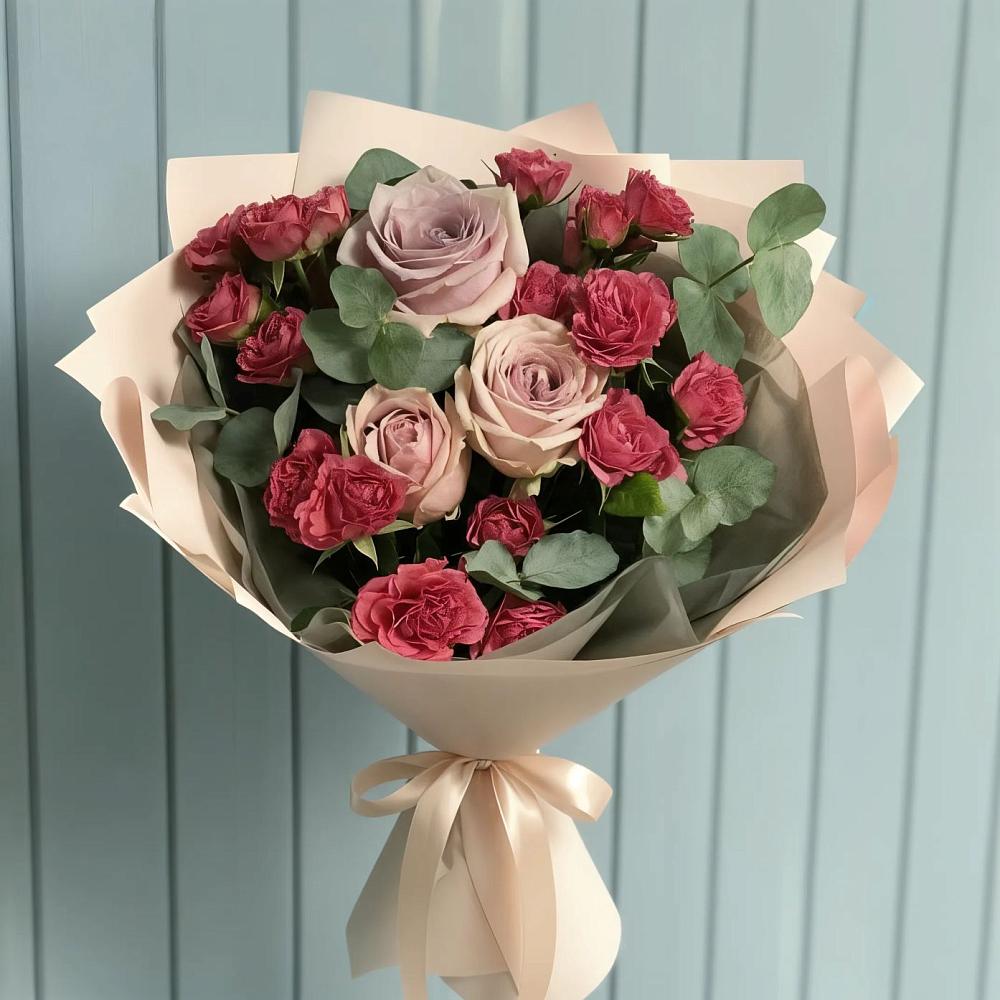 Букет цветов из: Гвоздики и Розы в Южно-Сухокумске