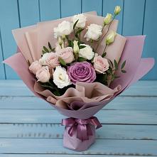 Букет цветов из:  Розы и Лизиантусы #REPLACE_PRED# Южно-Сухокумске