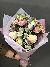 Букет цветов из:  Альстромерии, Розы и Лизиантусы #REPLACE_PRED# Южно-Сухокумске