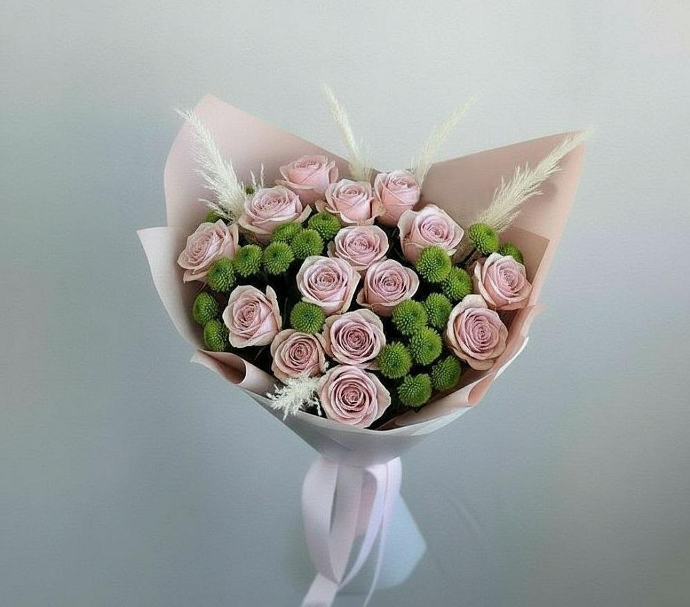 Букет цветов из: Розы и Хризантемы в Южно-Сухокумске