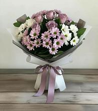 Букет цветов из:  Хризантемы и Розы #REPLACE_PRED# Южно-Сухокумске