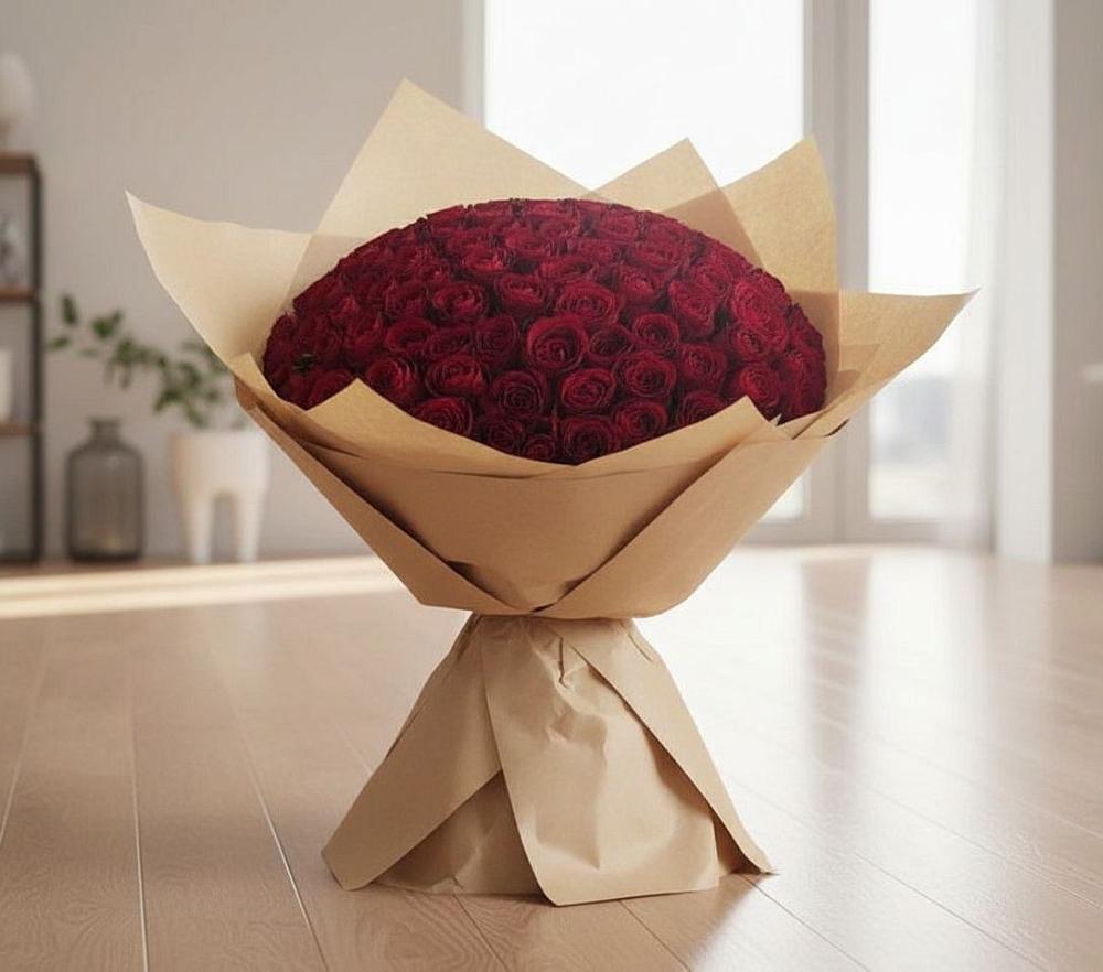 Букет 101 Красная роза в Южно-Сухокумске